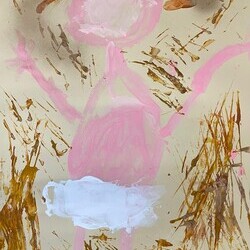 Kinder des Pfarrkindergartens Deutschfeistritz haben gespachtelt, gedruckt und uns Bilder vom Kind in Windeln auf Heu und auf Stroh geschenkt.