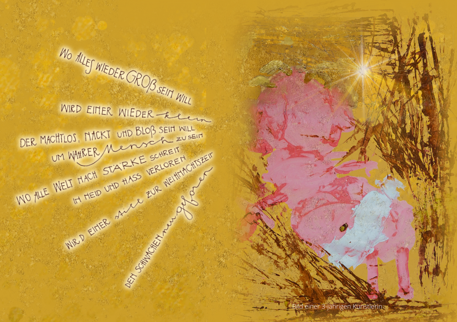 Gedicht: “Weihnachtszeit” von Jörn Heller | Bild: von einer 3-jährigen Künstlerin