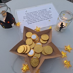 Goldmünzen aus Schokolade