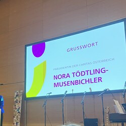 Grußworte durch Präsidentin der Caritas Österreich Nora Tödtling-Musenbichler
