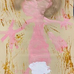 Kinder des Pfarrkindergartens Deutschfeistritz haben gespachtelt, gedruckt und uns Bilder vom Kind in Windeln auf Heu und auf Stroh geschenkt.