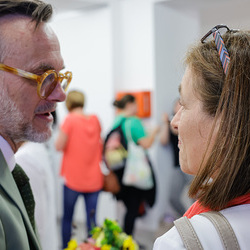 Austausch mit einem der Geschäftsführung Walter Prügger